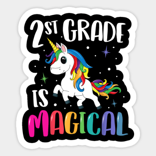 2nd Grade Is Magical Unicorn Back to School Teacher Second Sticker